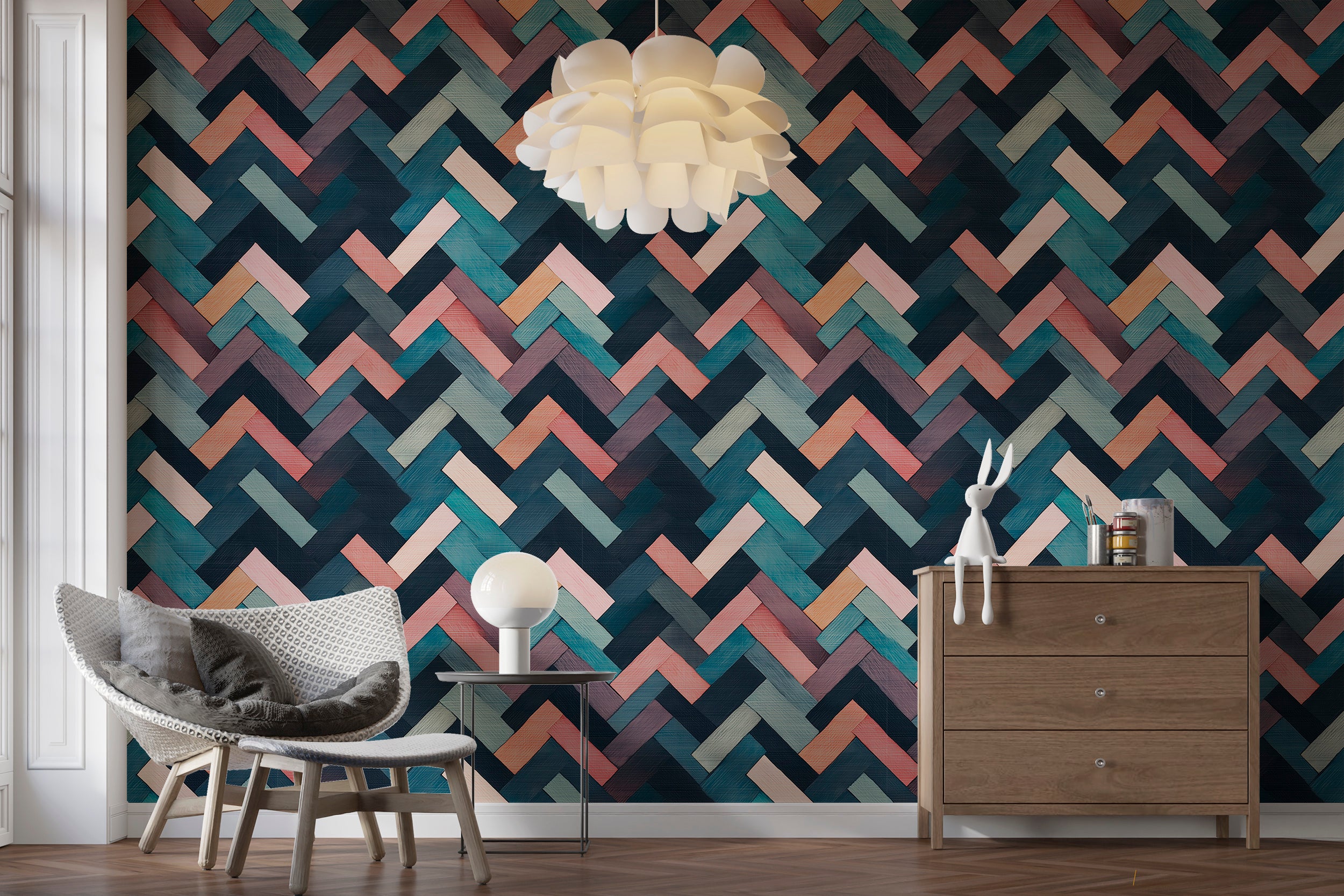 Modern Geometric Accent Wall